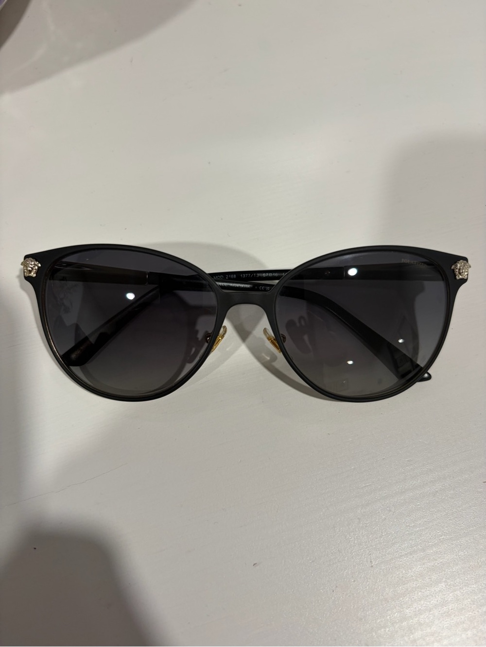 Versace Medusa Charm Pilot Sunglasses VE2199 Black & Gold Medusa Pilot